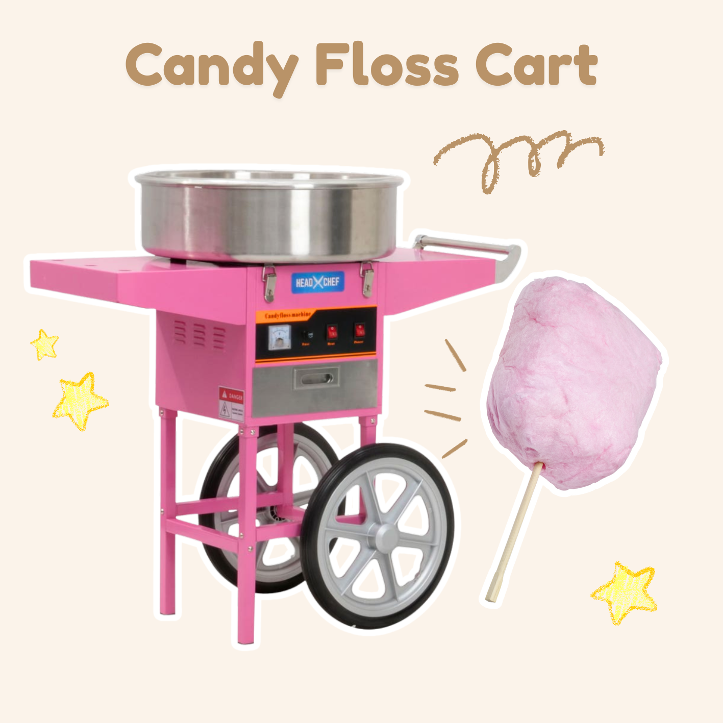 Candy Floss Machine - With Cart