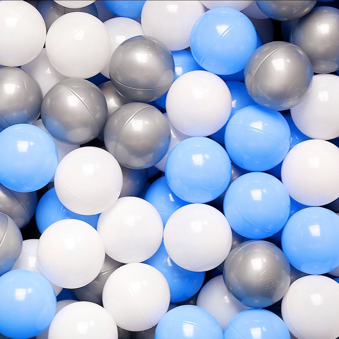 White Bouncy Castle, With Ball Pit