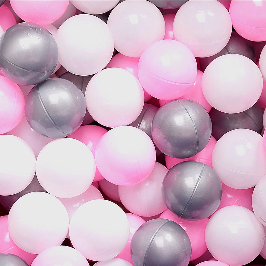 White Bouncy Castle, With Ball Pit